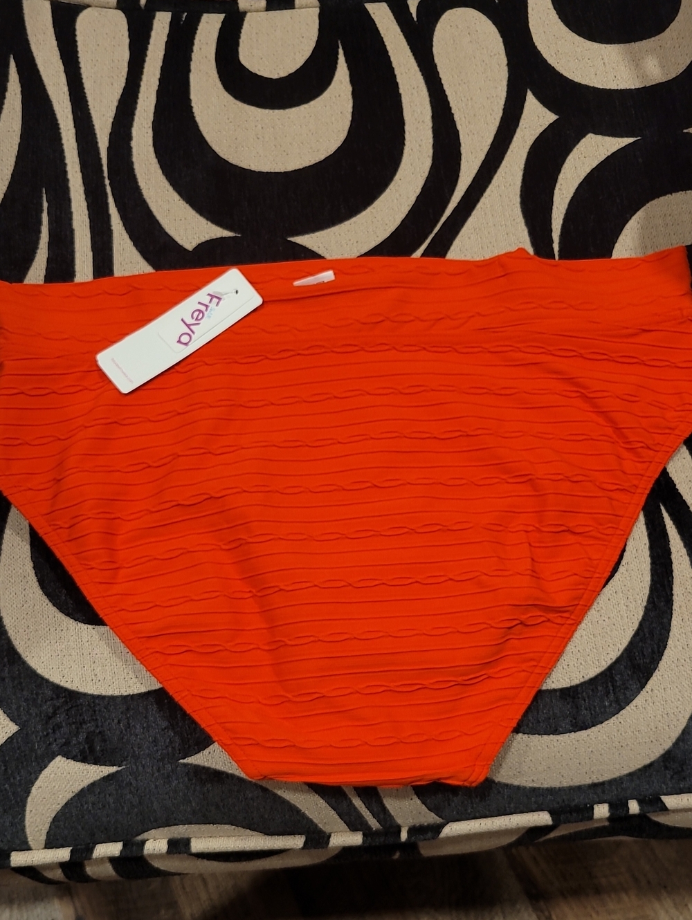 3 Piece Women’s Bikini Bottoms- Blue, Black, Orange - Picture 7 of 8